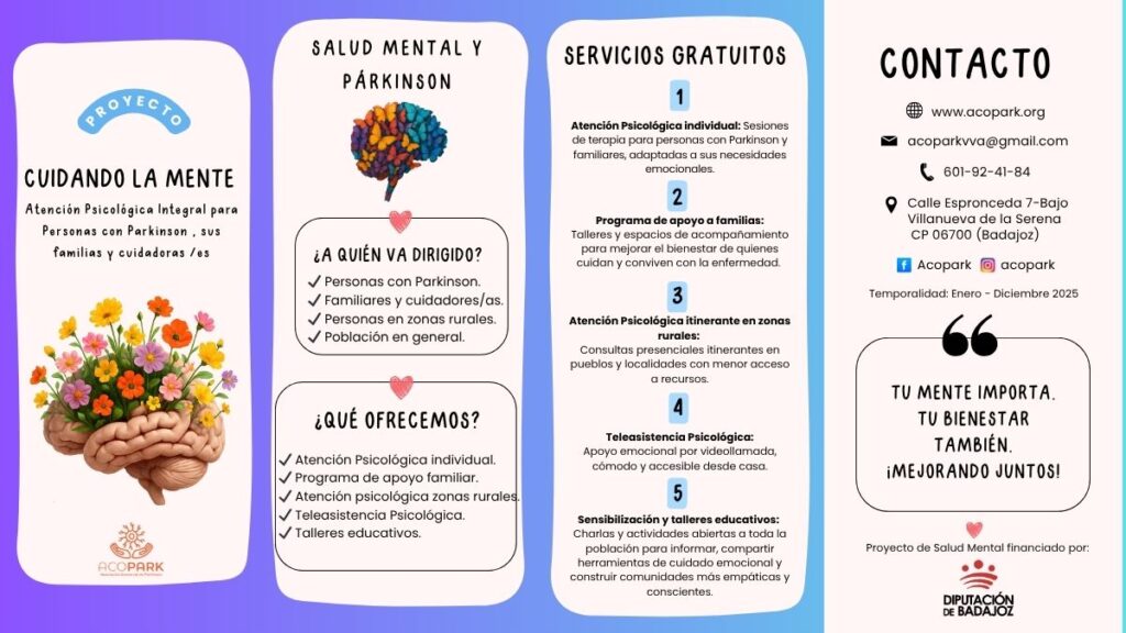 ACOPARK pone en marcha el proyecto de salud mental “Cuidando la mente ...